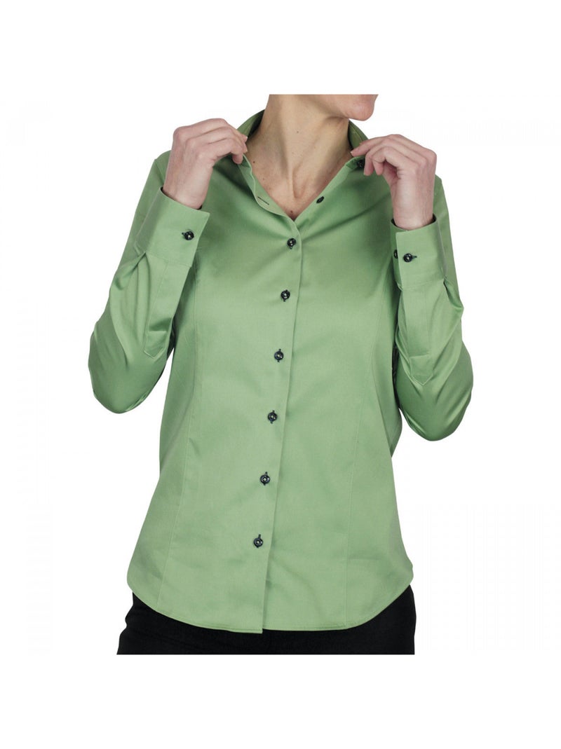 Chemise femme unie coupe cintrée KRYSTAL Andrew Mac Allister Bleu - Kiabi