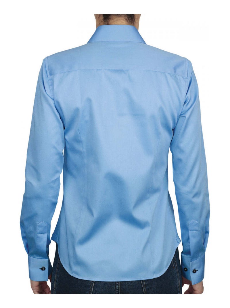 Chemise femme unie coupe cintrée KRYSTAL Andrew Mac Allister Bleu clair , 40 Bleu clair - Kiabi