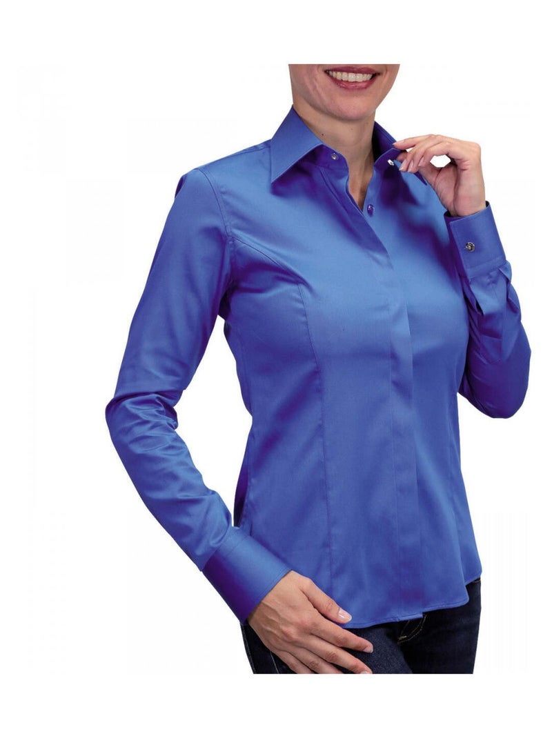 Chemise femme unie coupe cintrée NEW STYL Andrew Mac Allister Gris , 38 Gris - Kiabi