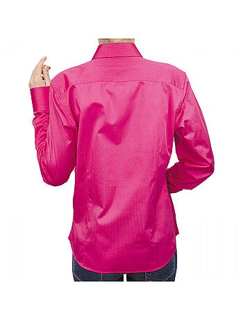 Chemise femme unie coupe cintrée NEW STYL Andrew Mac Allister Bleu , 46