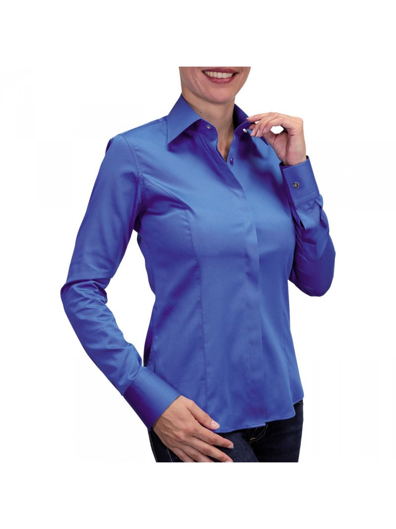Chemise femme unie coupe cintrée NEW STYL Andrew Mac Allister Parme , 46 Parme - Kiabi