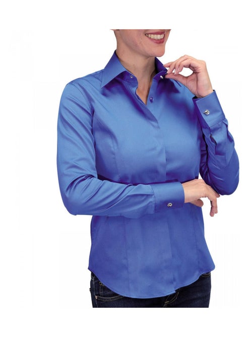 Chemise femme unie coupe cintrée NEW STYL Andrew Mac Allister Rose , 46 - Kiabi