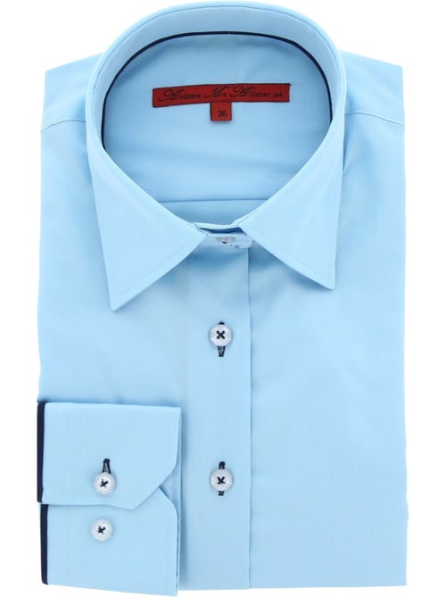 Chemise femme unie coupe cintrée OCEANE Andrew Mc Allister - Kiabi