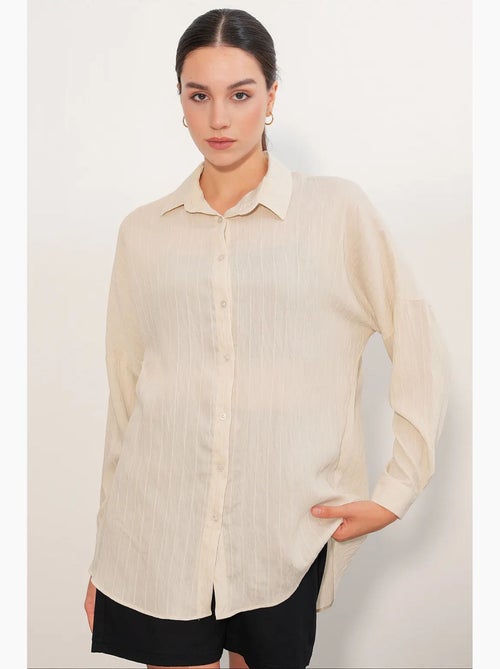 Chemise femme viscose nylon bdart - Kiabi Chemise femme viscose nylon bdart - Kiabi