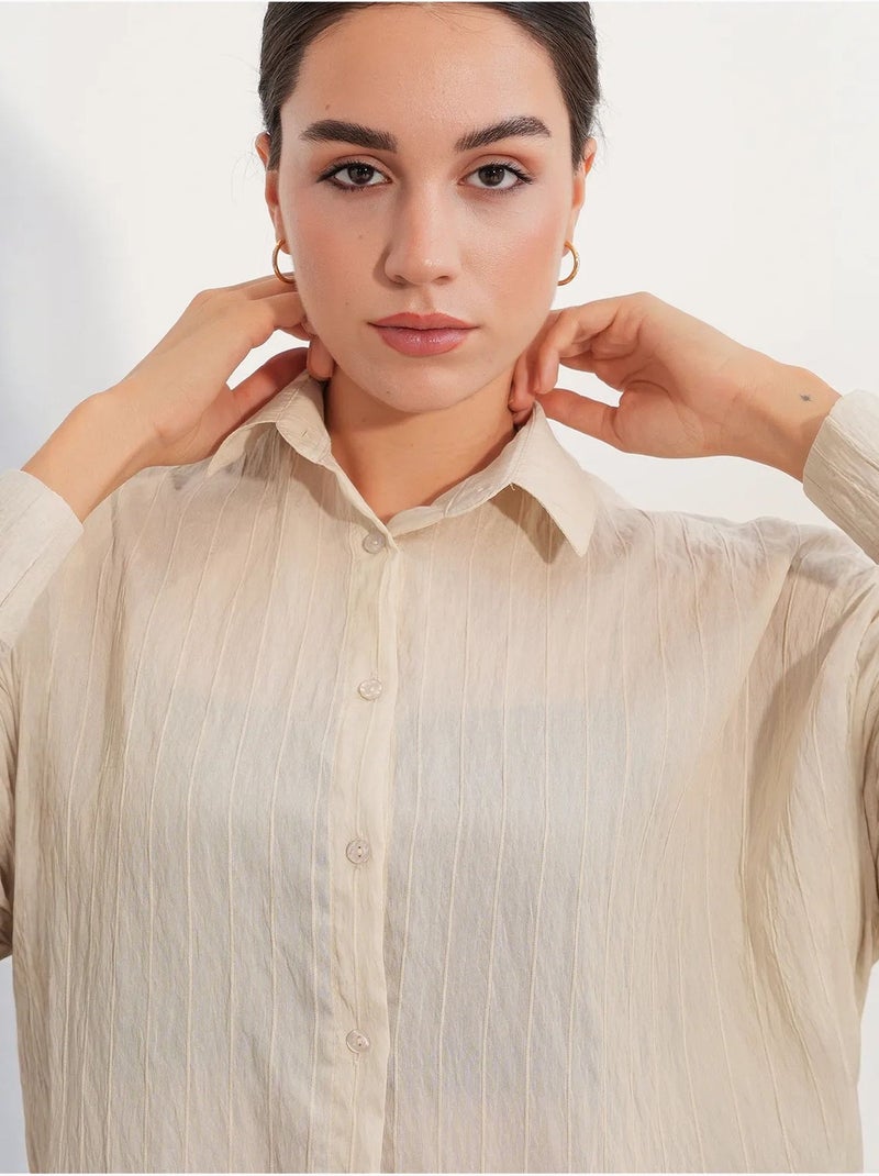 Chemise femme viscose nylon bdart Crème - Kiabi