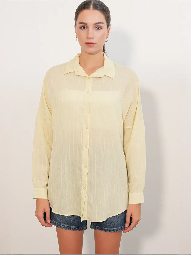 Chemise femme viscose nylon bdart Jaune citron - Kiabi