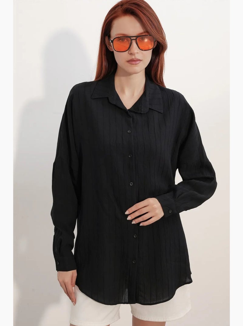 Chemise femme viscose nylon bdart Noir - Kiabi