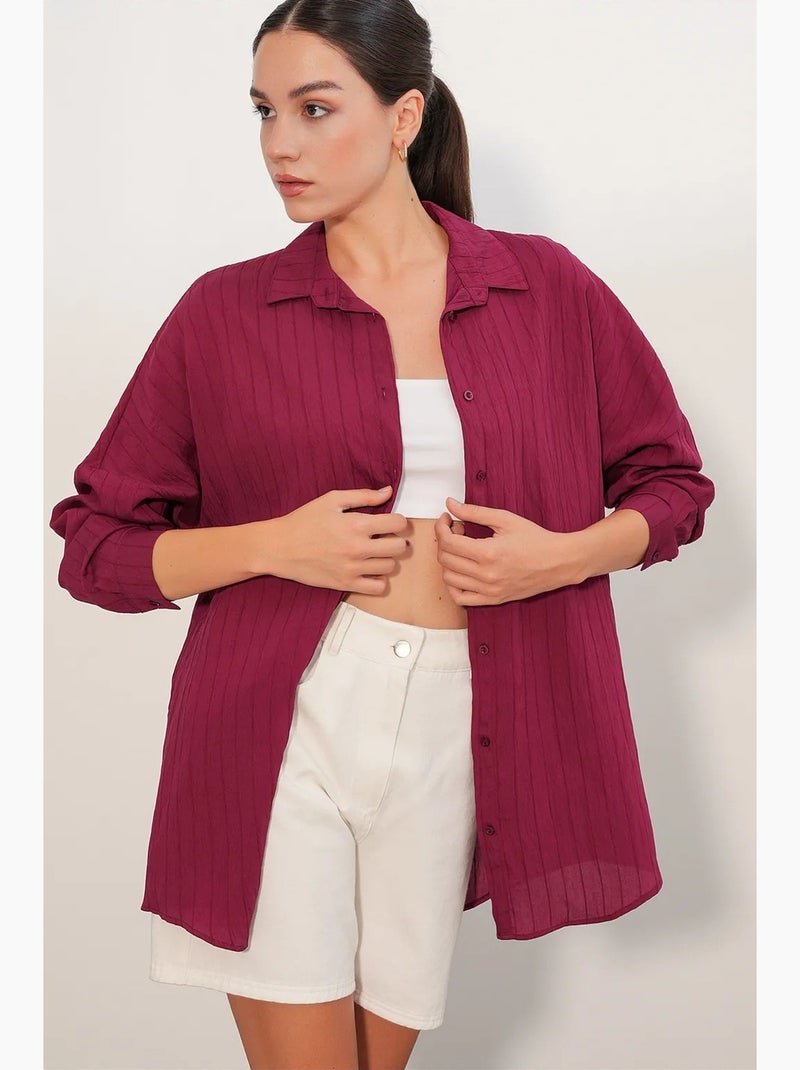 Chemise femme viscose nylon bdart Rouge bordeaux - Kiabi