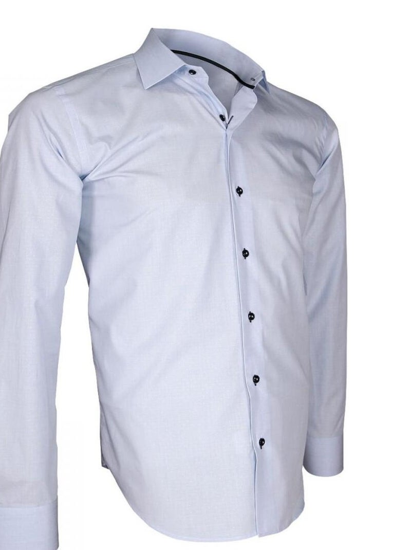 Chemise fil à fil BIAGI Bleu ciel - Kiabi