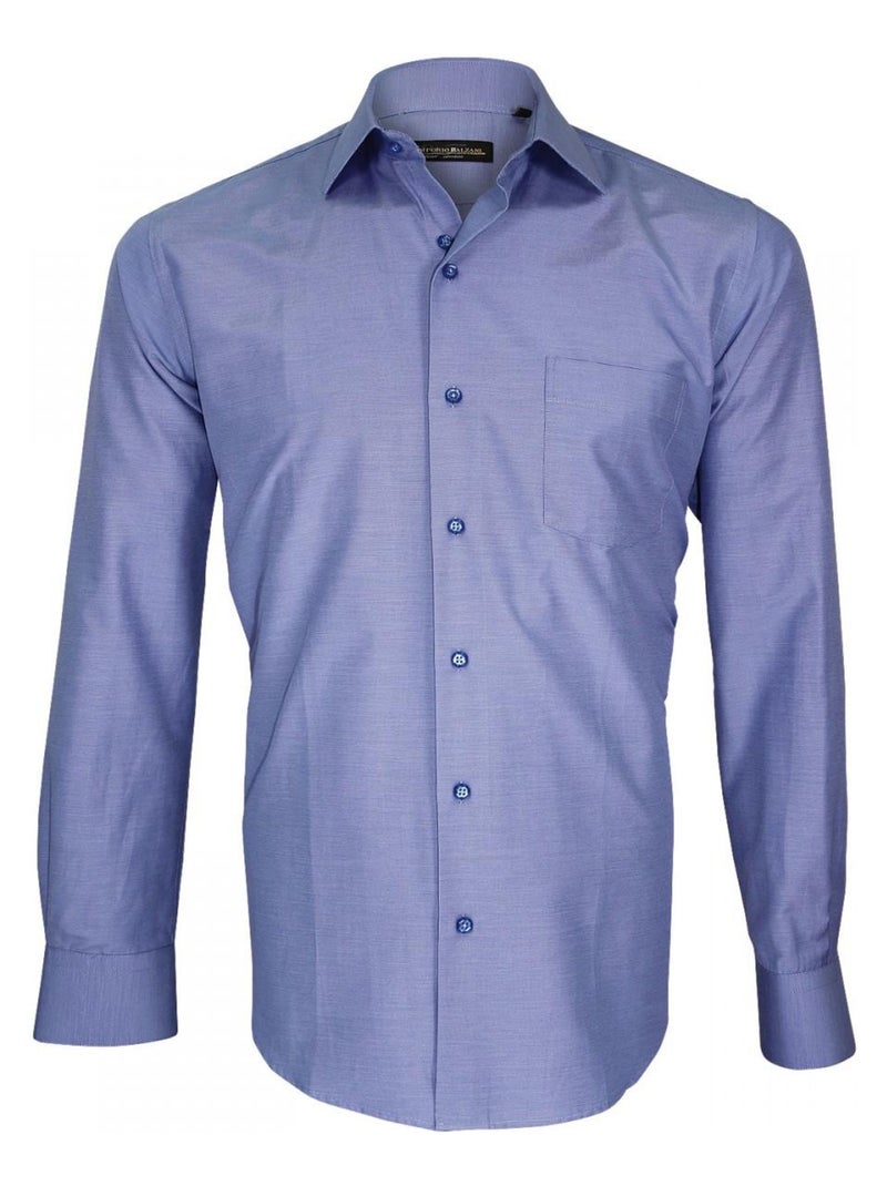 Chemise fil à fil CLASSICO Bleu - Kiabi