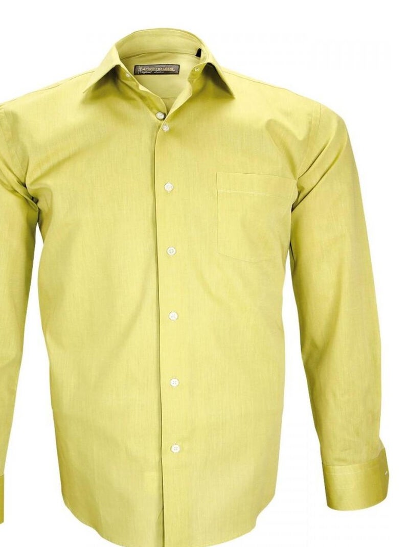 Chemise fil à fil FILOTRINO Jaune - Kiabi