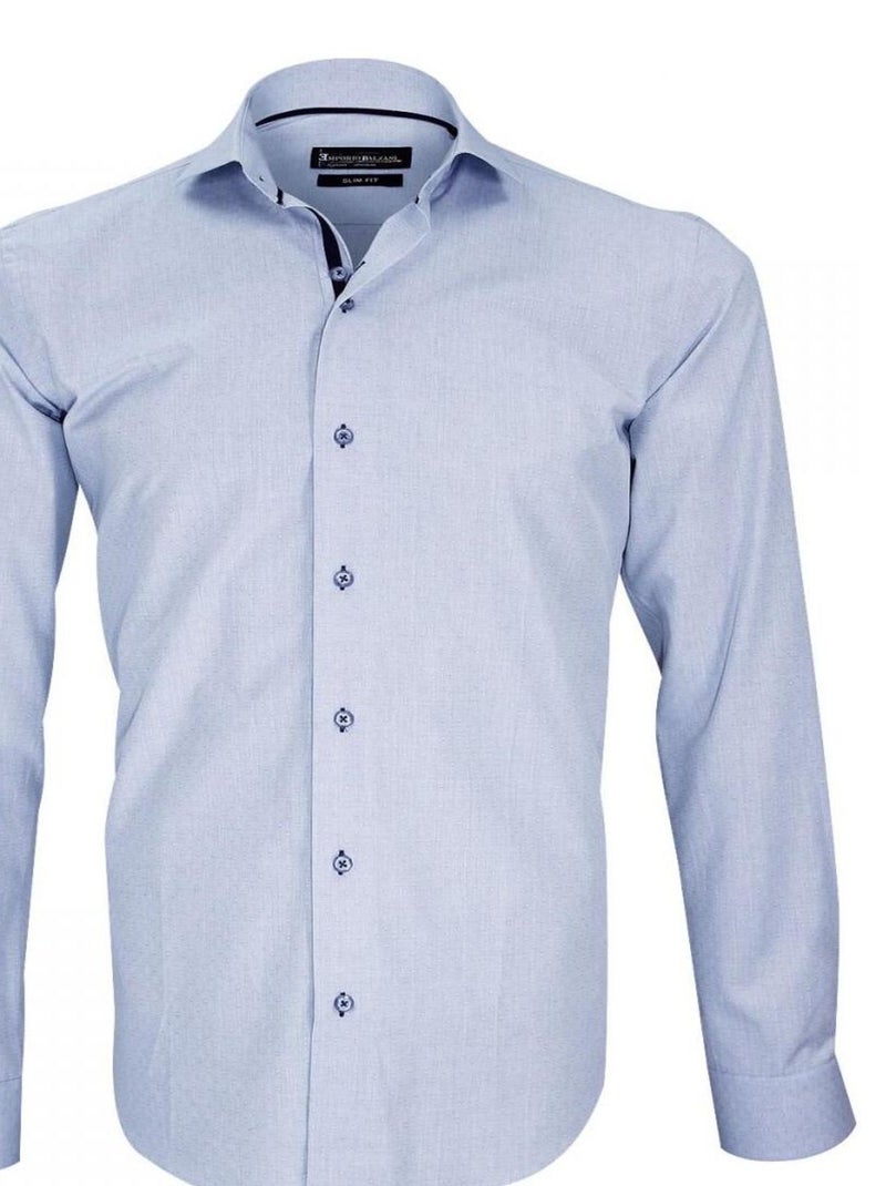 Chemise fil à fil GINGER Bleu ciel - Kiabi