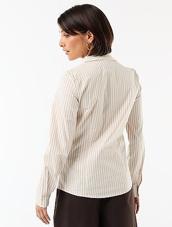 Chemise fittée col italien