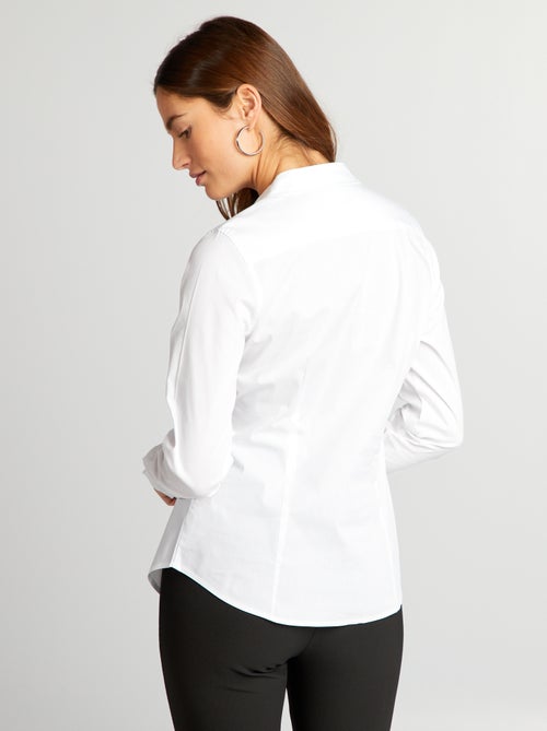 Chemise fittée col italien - Kiabi