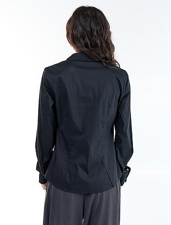 Chemise fittée col italien