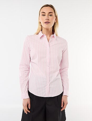 Chemise fittée col italien