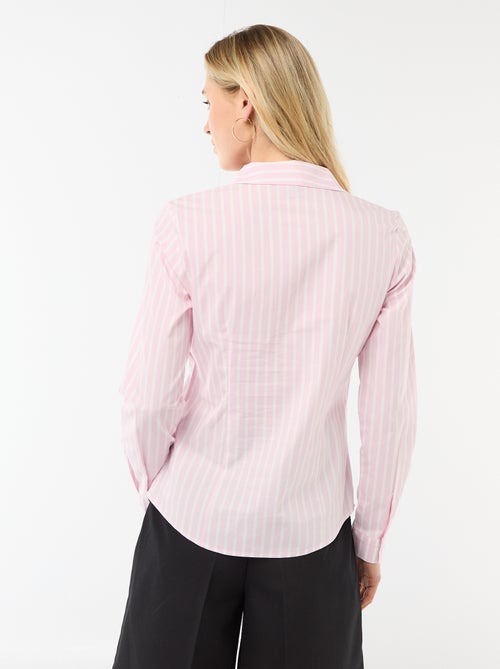 Chemise fittée col italien - Kiabi