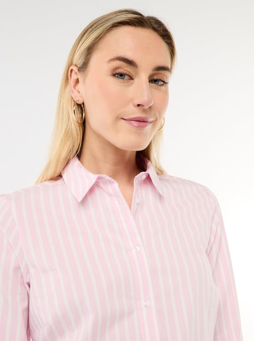 Chemise fittée col italien - Kiabi