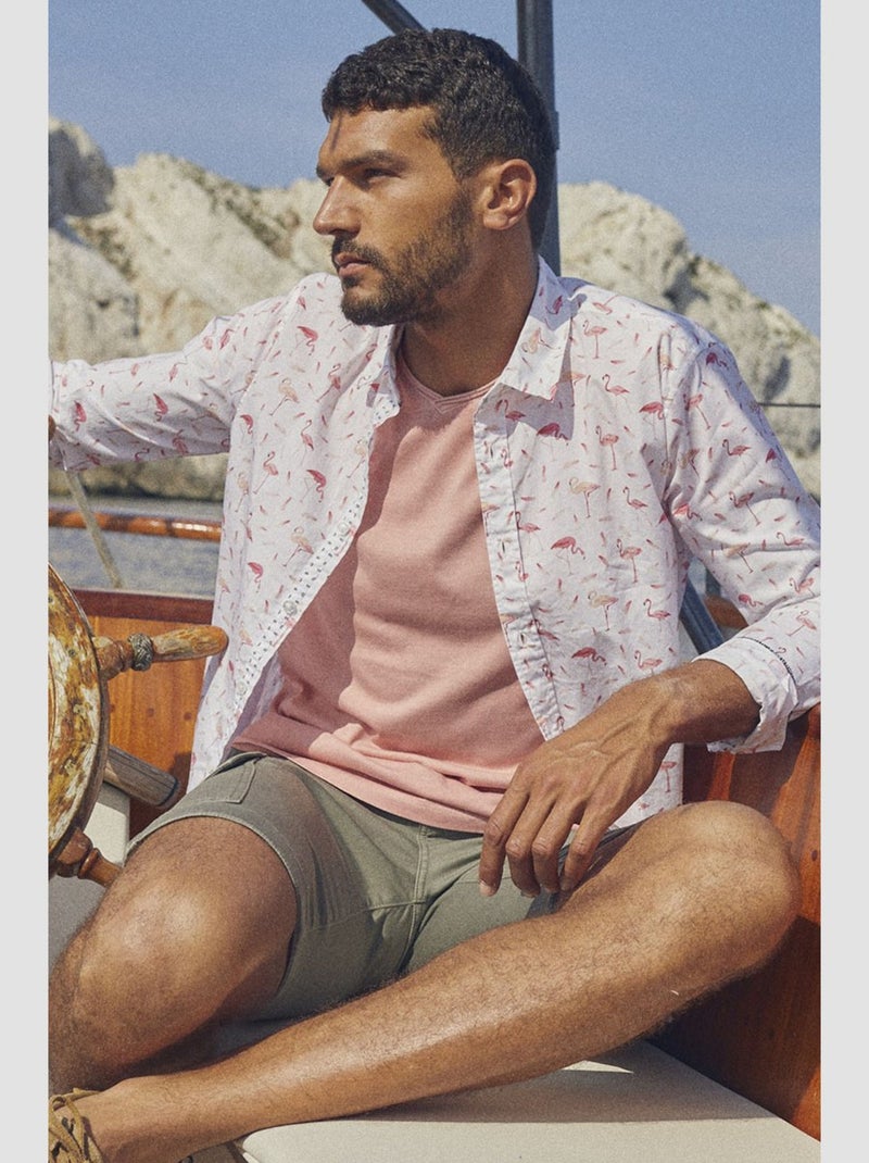 Chemise FLAMAS 'Le Temps Des Cerises' Blanc - Kiabi