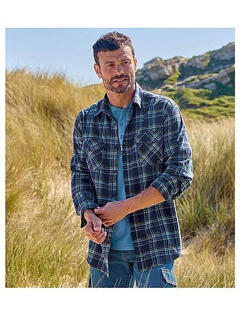 Chemise Flanelle Tissage Chevron - ATLAS FOR MEN