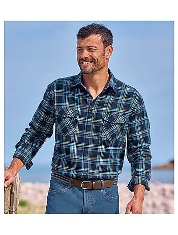 Chemise Flanelle Tissage Chevron - ATLAS FOR MEN