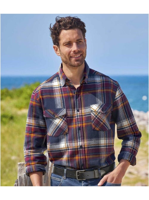 Chemise Flanelle à Carreaux   - ATLAS FOR MEN - Kiabi