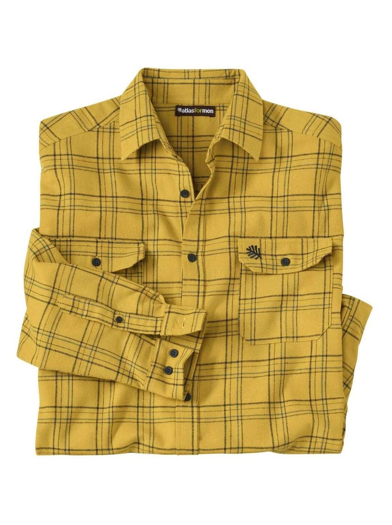 Chemise Flanelle à Carreaux - Atlas For Men Jaune - Kiabi