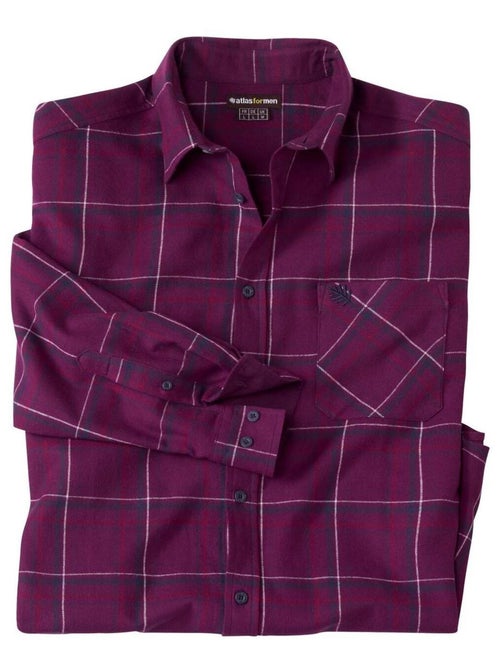 Chemise Flanelle à Carreaux Lie de Vin - Atlas For Men - Kiabi Chemise Flanelle à Carreaux Lie de Vin - Atlas For Men - Kiabi