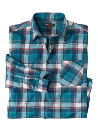 Chemise Flanelle à Carreaux Meza Verde   - ATLAS FOR MEN