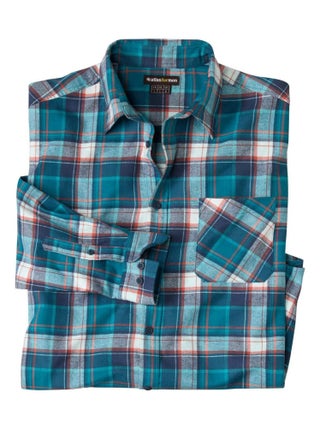 Chemise Flanelle à Carreaux Meza Verde  - Atlas For Men