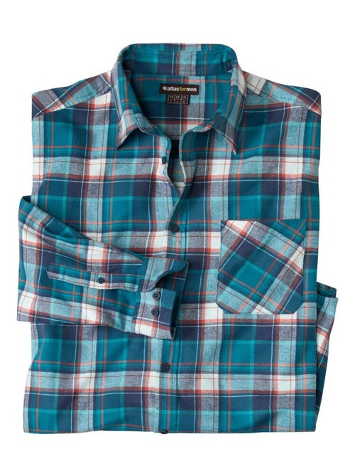 Chemise Flanelle à Carreaux Meza Verde  - Atlas For Men - Kiabi