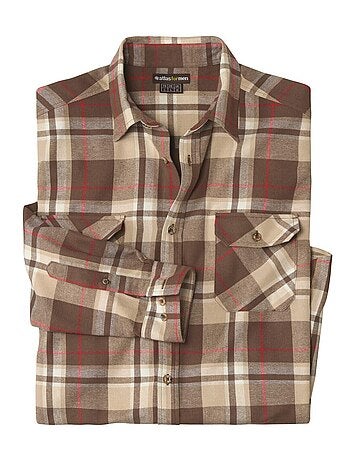 Chemise Flanelle Tissage Chevron - ATLAS FOR MEN