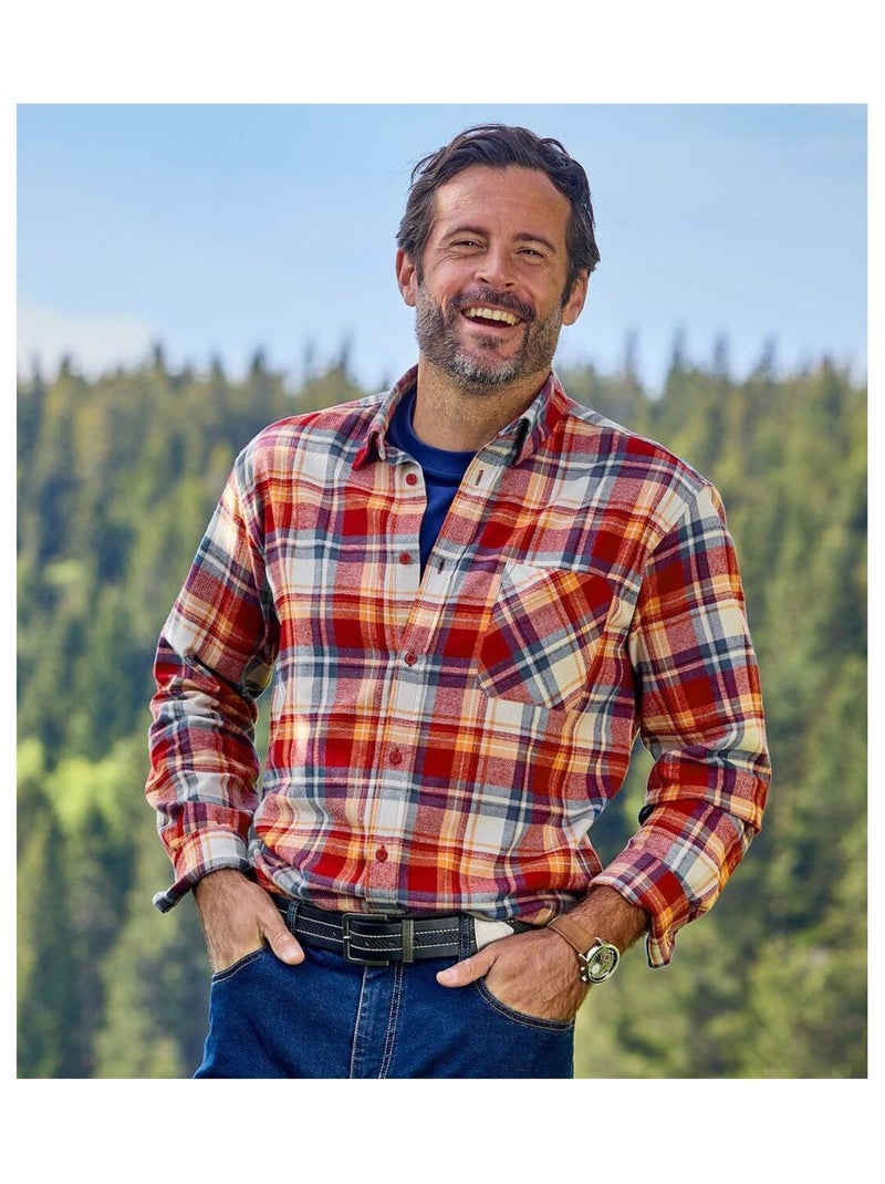 Chemise Flanelle Atlas(R) - ATLAS FOR MEN Rouge - Kiabi