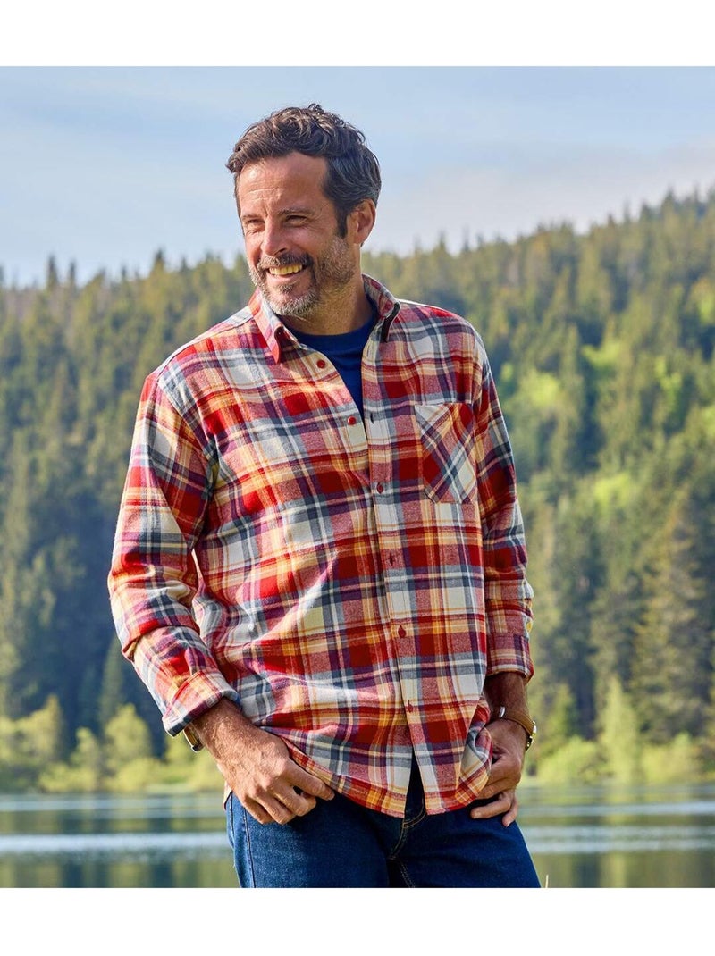 Chemise Flanelle Atlas(R) - ATLAS FOR MEN Rouge - Kiabi