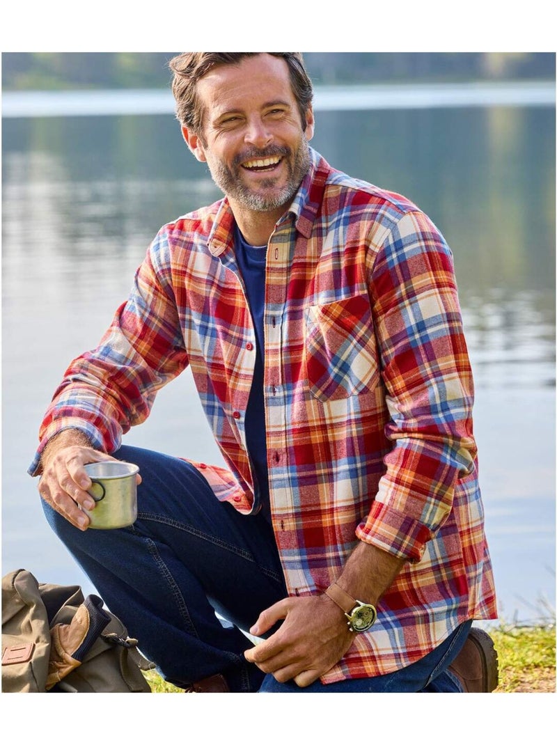 Chemise Flanelle Atlas(R) - ATLAS FOR MEN Rouge - Kiabi