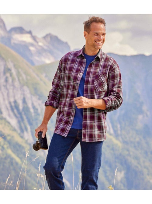 Chemise Flanelle Carreaux Altitude   - ATLAS FOR MEN - Kiabi