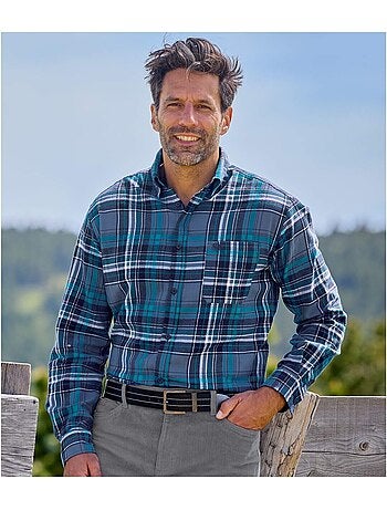 Chemise en Flanelle à Carreaux - ATLAS FOR MEN