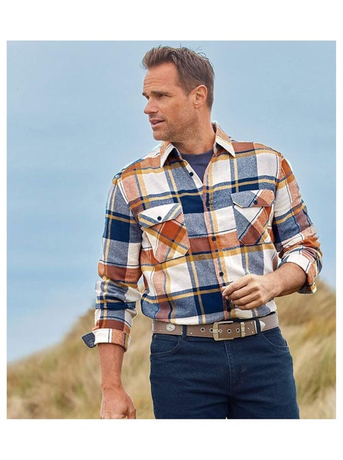 Chemise Flanelle Carreaux Country   - ATLAS FOR MEN - Kiabi