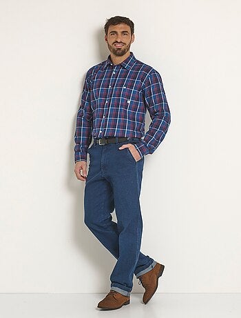 Chemise flanelle chaude grands carreaux