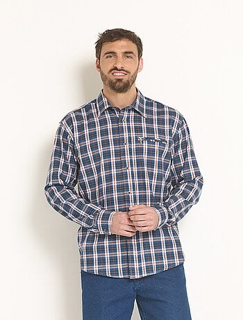 Chemise flanelle chaude petits carreaux
