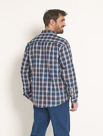 Chemise flanelle chaude petits carreaux