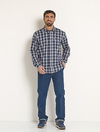 Chemise flanelle chaude petits carreaux