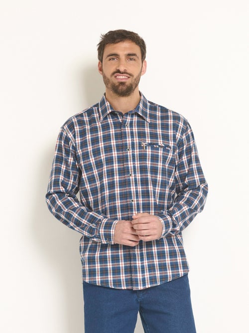 Chemise flanelle chaude petits carreaux - Kiabi