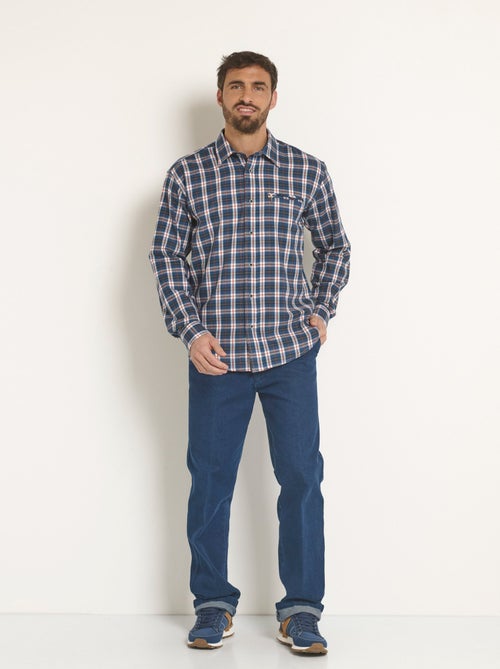 Chemise flanelle chaude petits carreaux - Kiabi