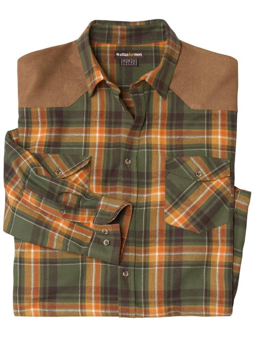 Chemise Flanelle et Suédine Eté Indien   - ATLAS FOR MEN - Kiabi
