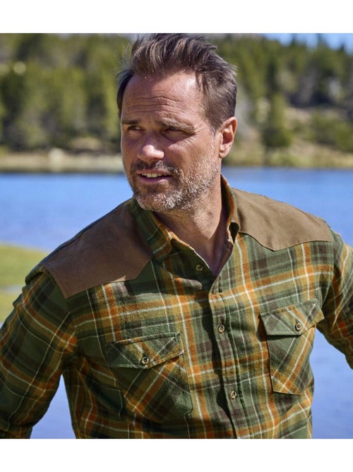 Chemise Flanelle et Suédine Eté Indien   - ATLAS FOR MEN - Kiabi