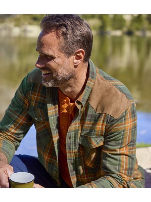 Chemise Flanelle et Suédine Eté Indien   - ATLAS FOR MEN - Kiabi