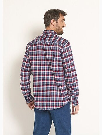 Chemise flanelle extensible à carreaux - afibel