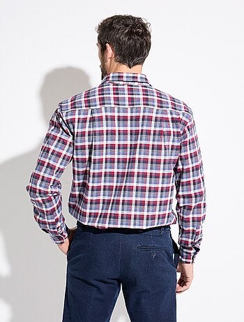 Chemise flanelle extensible à carreaux - Afibel