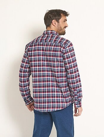 Chemise flanelle extensible à carreaux